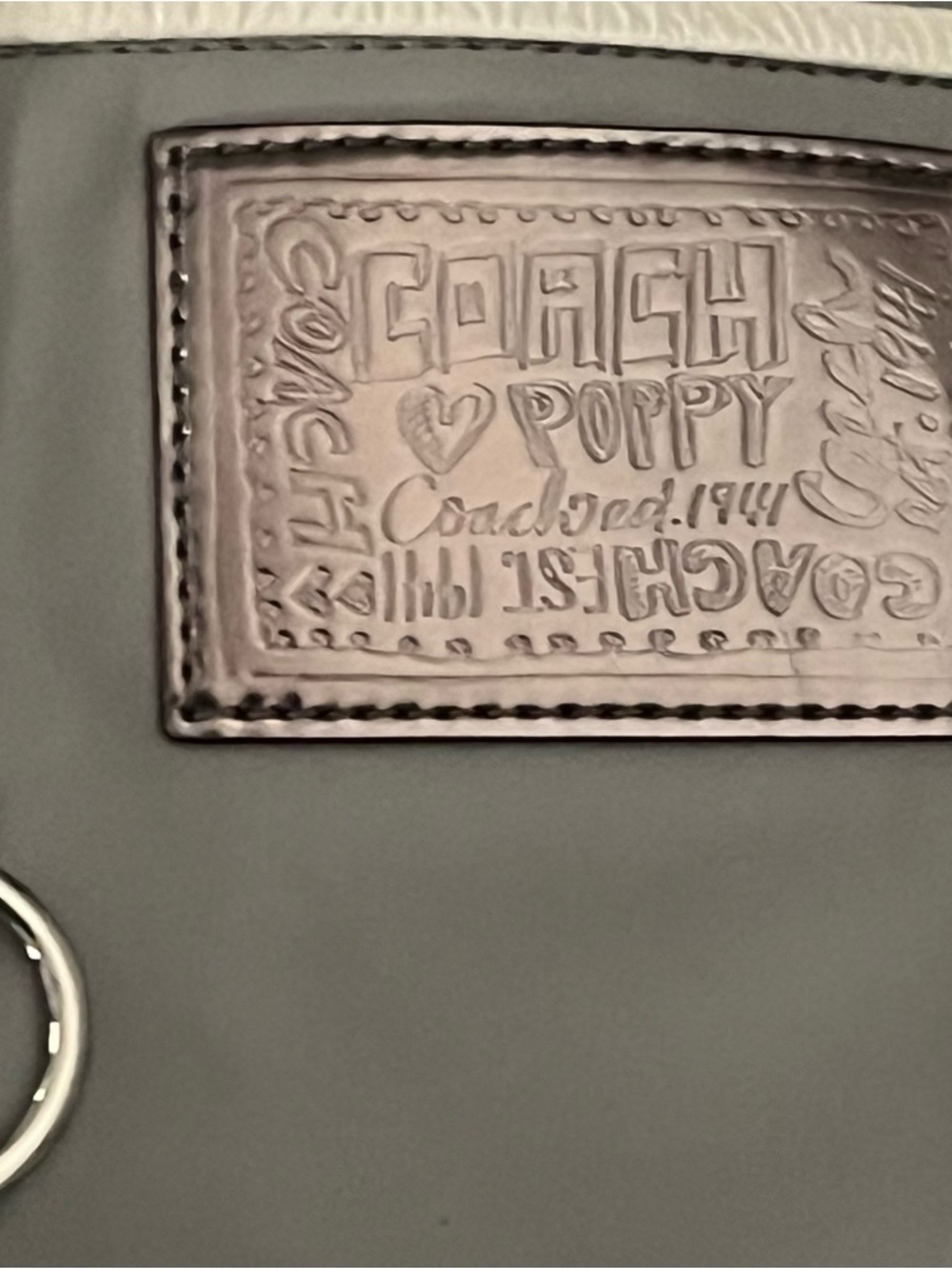 Coach Poppy with White Trim and Silver Hardware - Picture 15 of 15